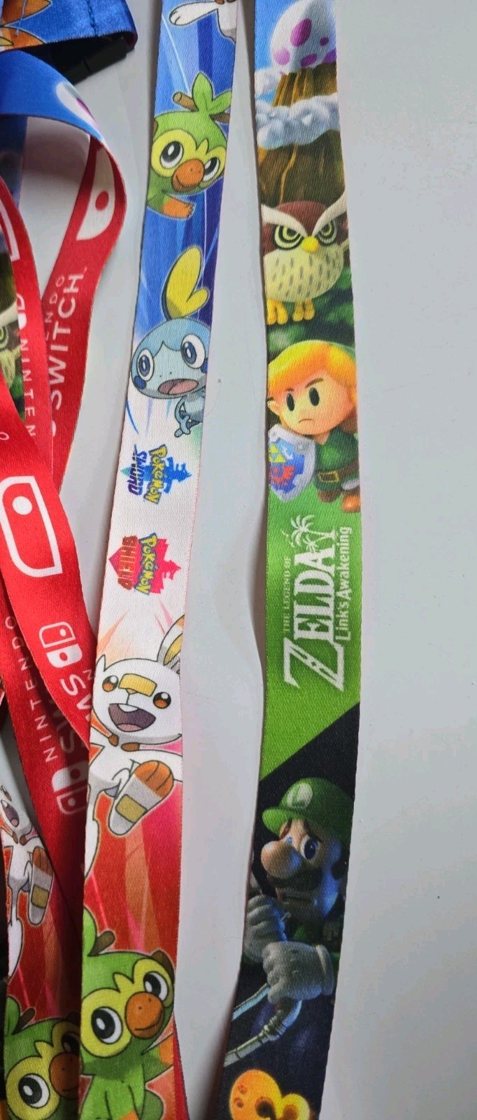 Set Of 10 Luigi,Zelda ,Pokemon Nintendo Switch 2019 E3 Expo Lanyard