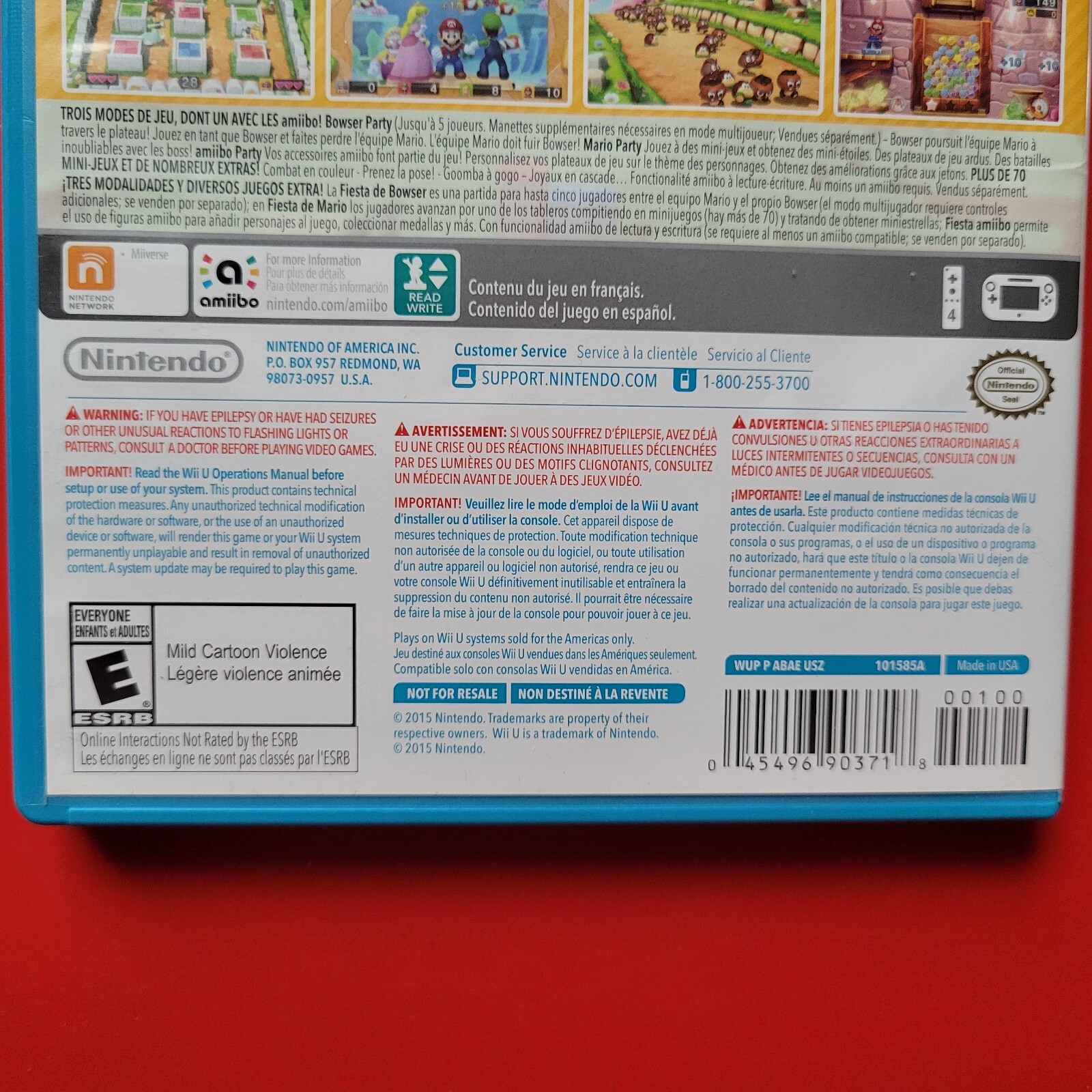 Mario Party 10 Nintendo Wii U Complete Disc & Case Manual Read Description