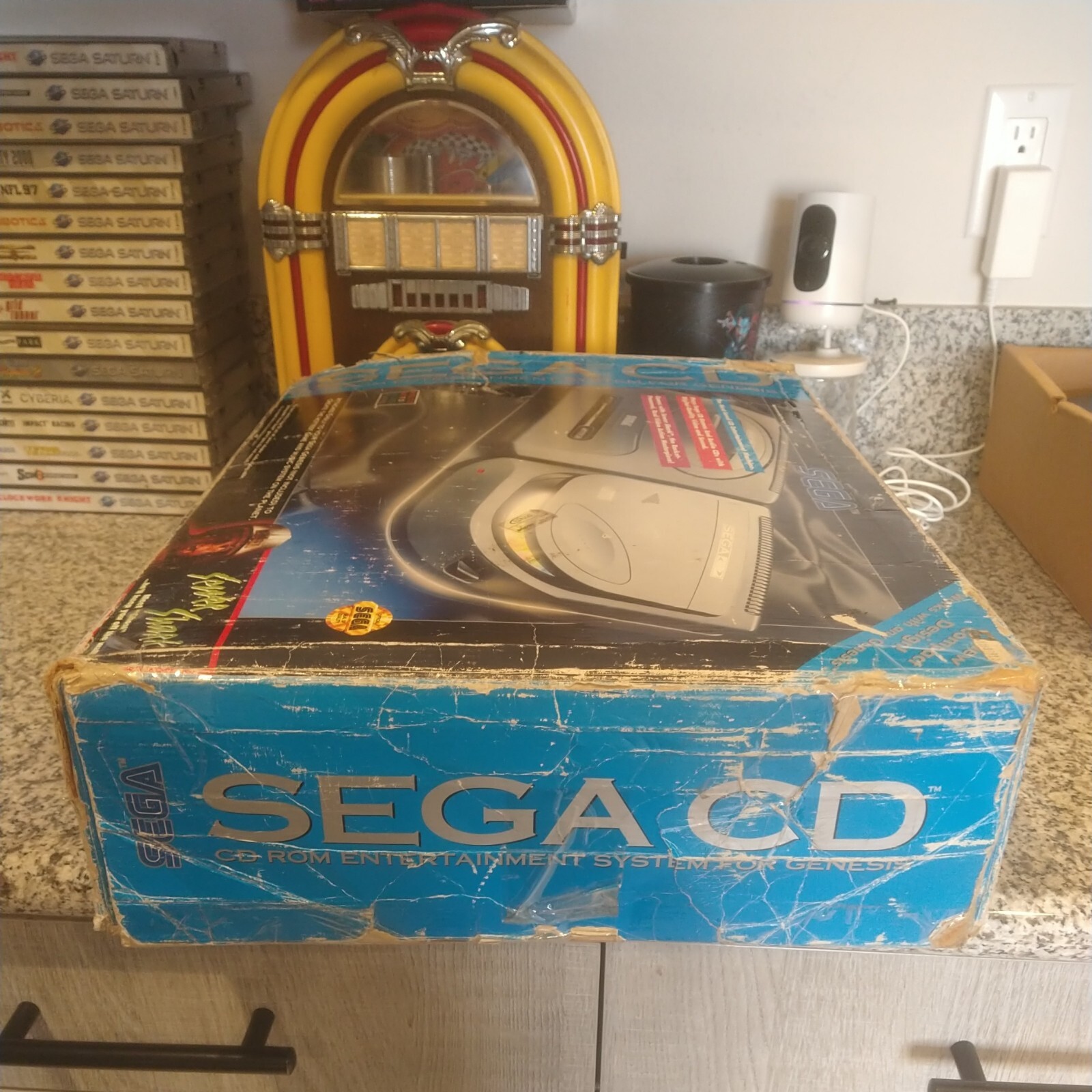 Sega CD Model 2 Console + Genesis Model 2 System Bundel w/ Box & 7 Games
