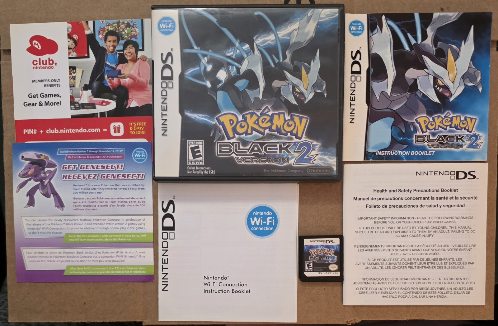 Pokemon Black Version 1 & 2 Bundle (Nintendo DS) Lot of 2- Cib Complete & Tested