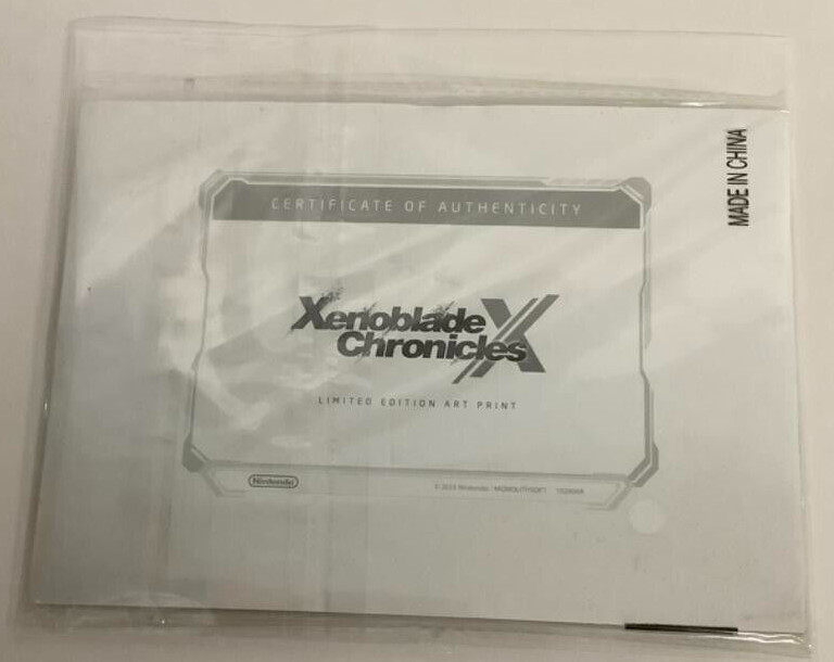 Xenoblade Chronicles X LIMITED EDITION Art Print w/Certificate of Authenticity