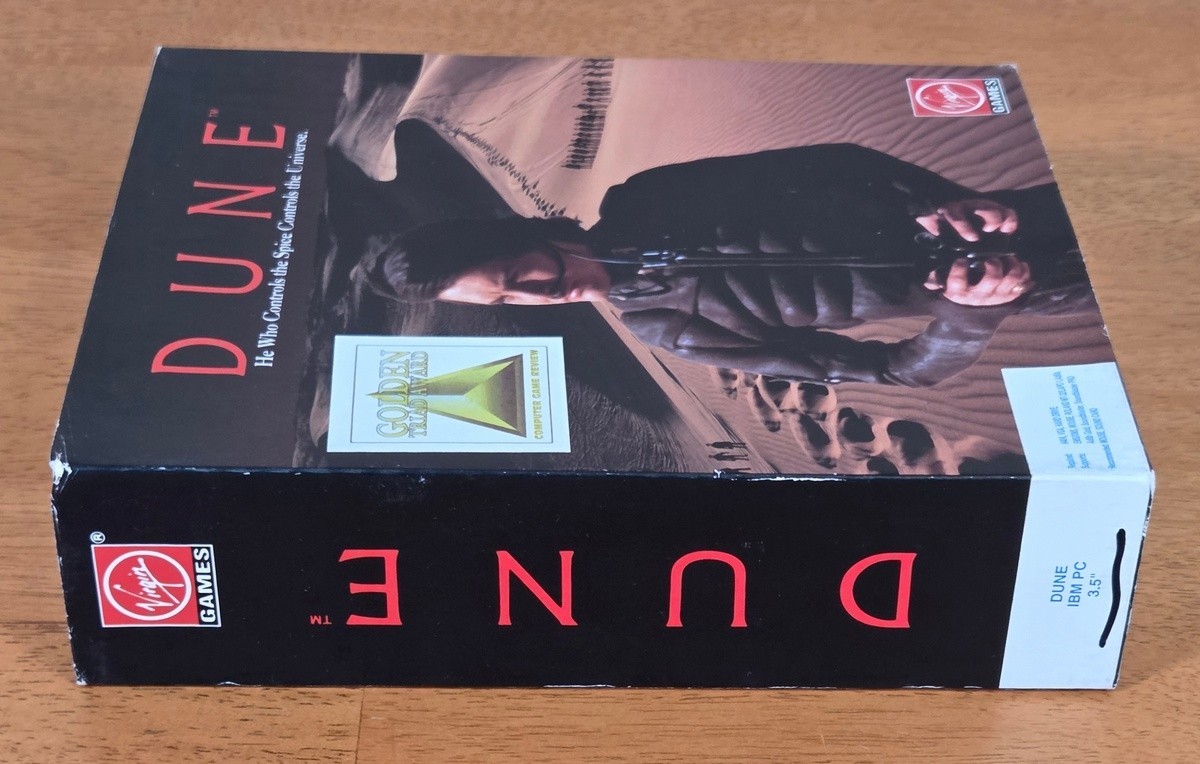 Dune Virgin Games Kyle MacLachllan Cover IBM PC Big Box 3.5″ Complete CIB 1992