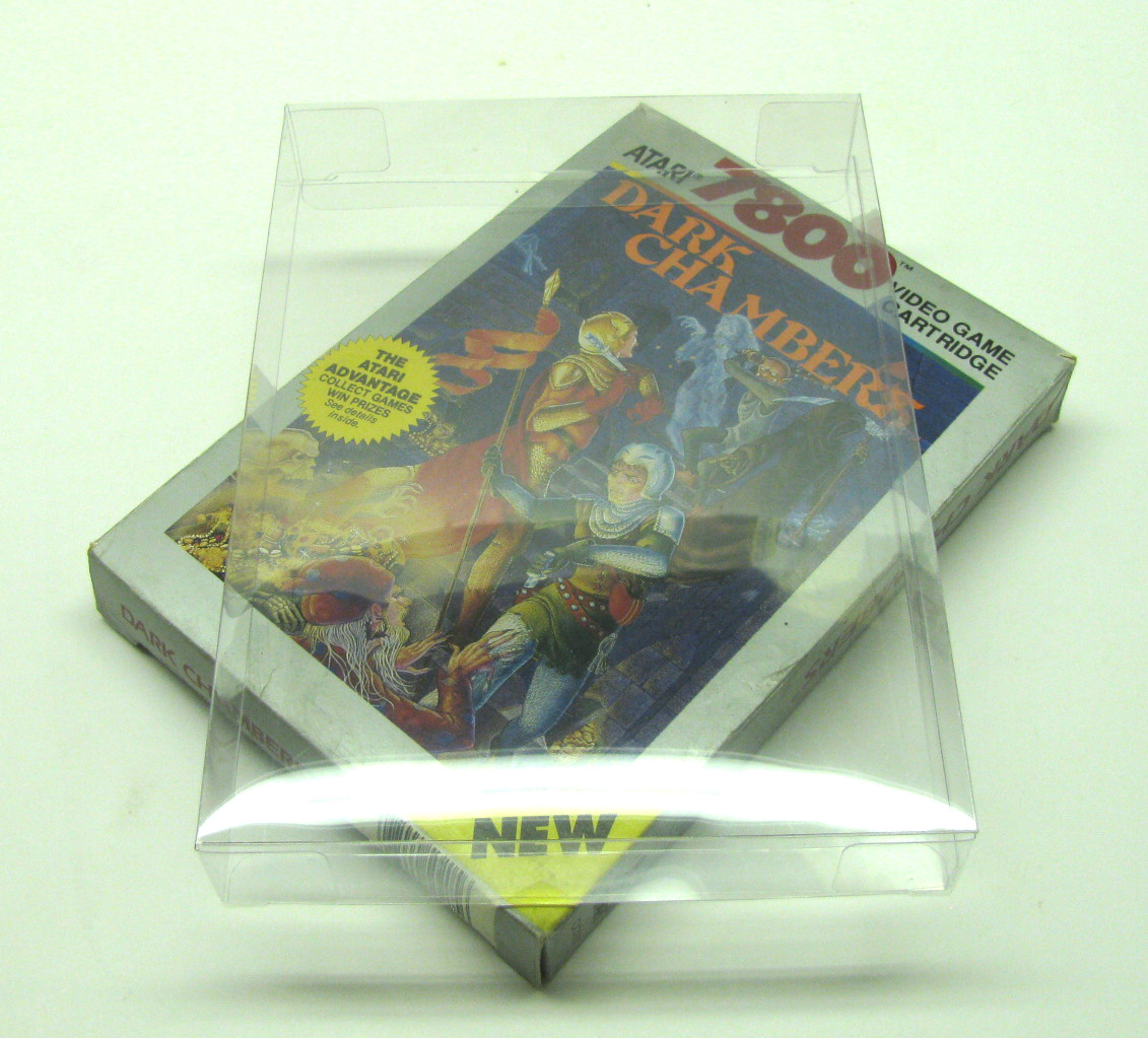 50X CLEAR PLASTIC PROTECTIVE BOX PROTECTOR SLEEVE FOR ATARI 5200 CIB GAME BOXES
