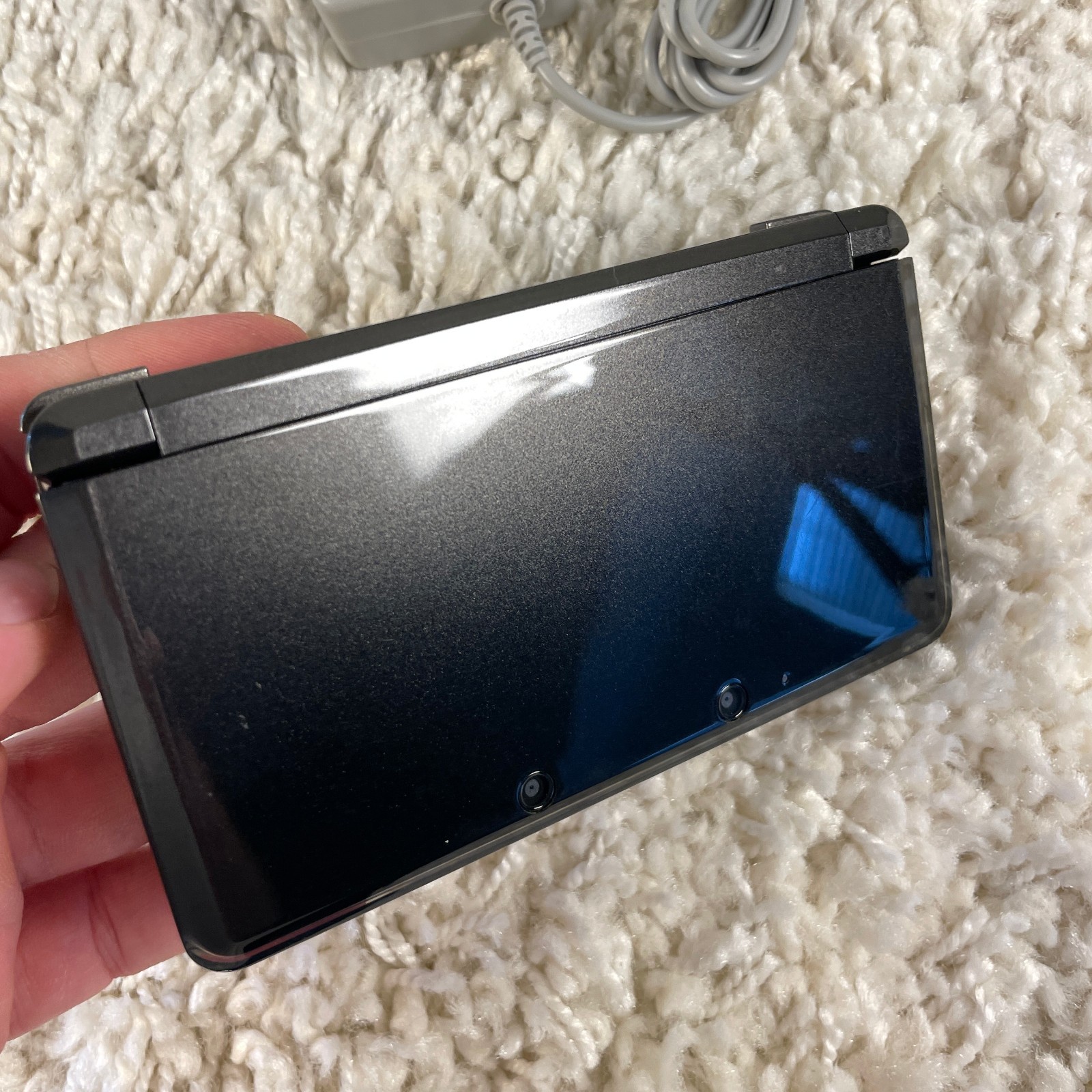 Nintendo 3DS Cosmo Black Handheld Console System CTR-001 Tested