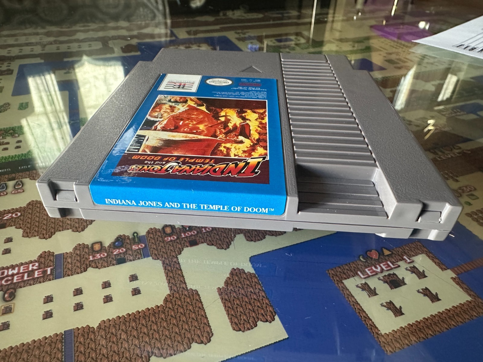 NES Nintendo Indiana Jones and the Temple of Doom Oval Seal CIB Complete in Box