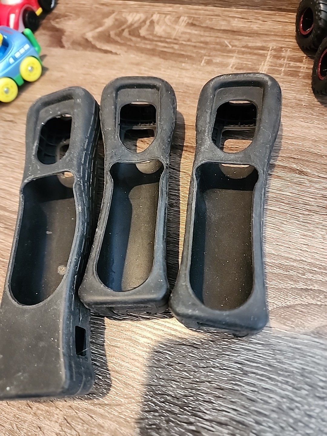 Set 3 Nintendo Wii OEM Black Remote Rubber Silicone Gel Cover Sleeve (RVL-022)