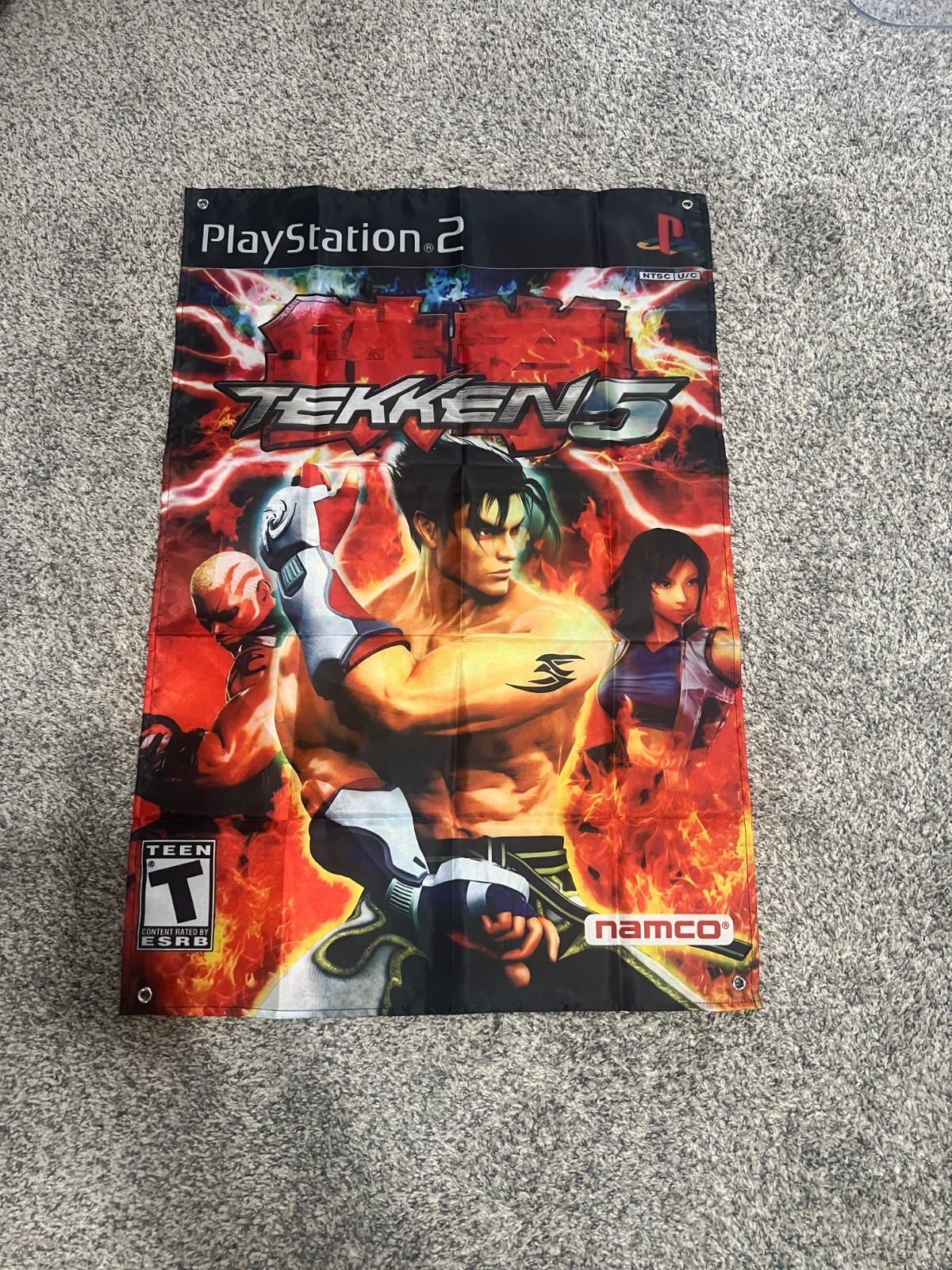 Tekken 5 PS2 Custom Wall Flag Banner Tapestry 2 x 3 Ft, Playstation 2