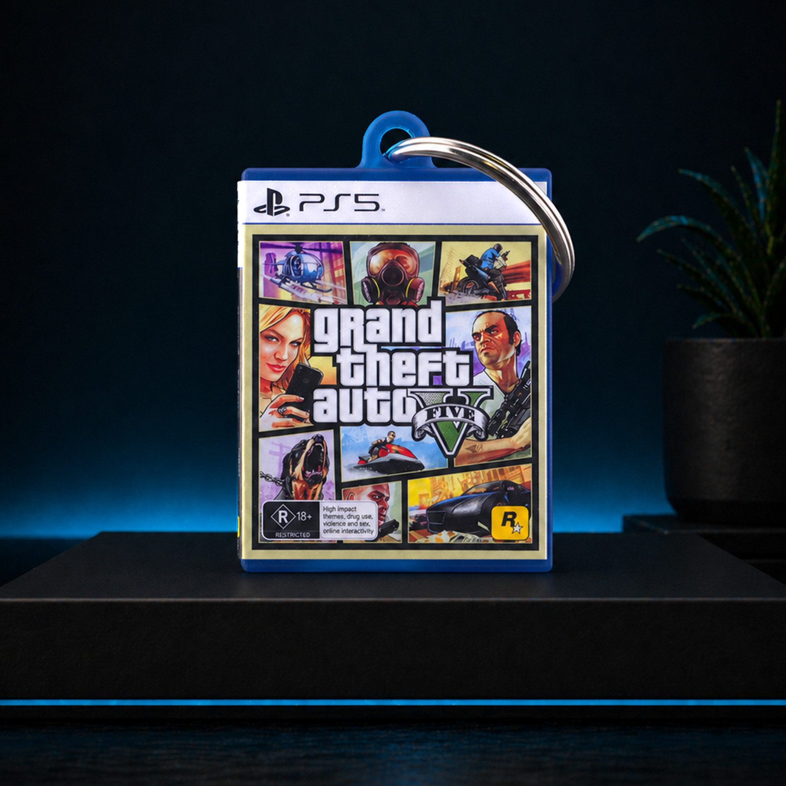 PS5 PlayStation 5 Miniature Game Case Keychain Game Case Gamer