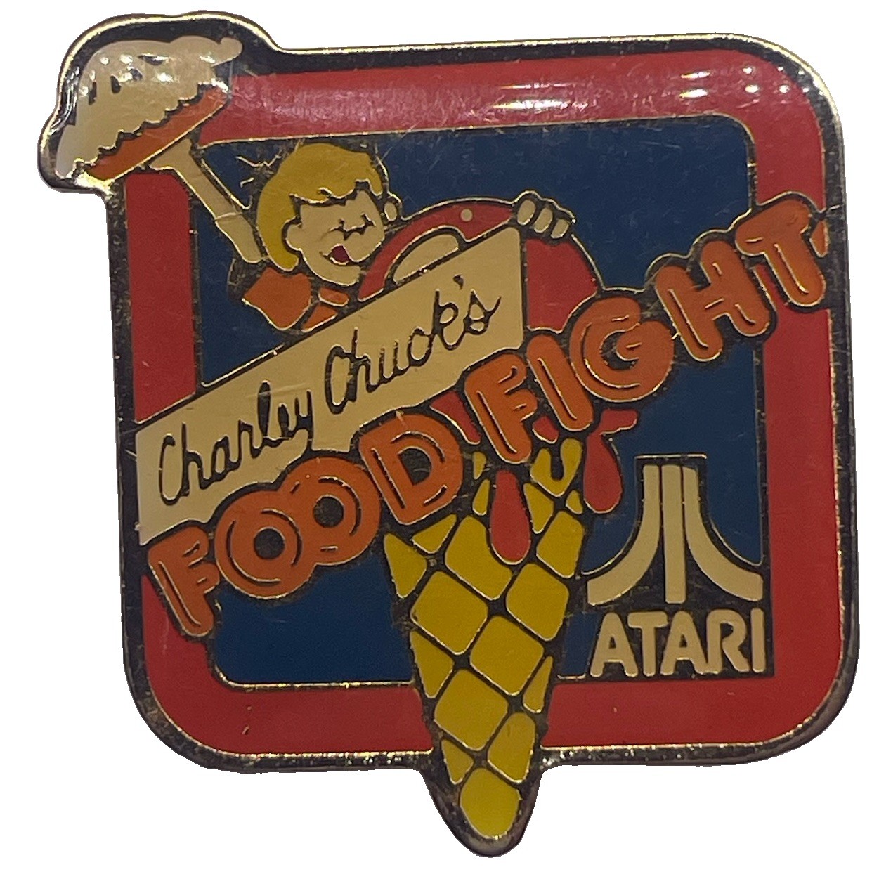 Vintage 1983 Atari Charley Chuck’s Food Fight Pin