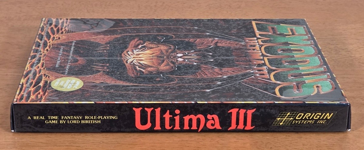 Ultima III Exodus Apple Big Box Game 5.25″ Complete CIB Cloth Map 1983 Glossy