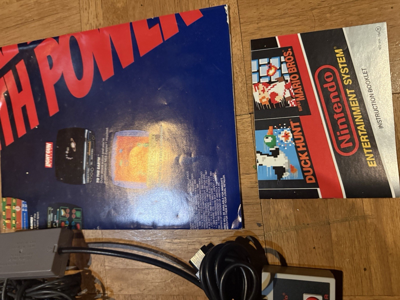 Nintendo Entertainment System NES (Action Set) with box, poster and paper work