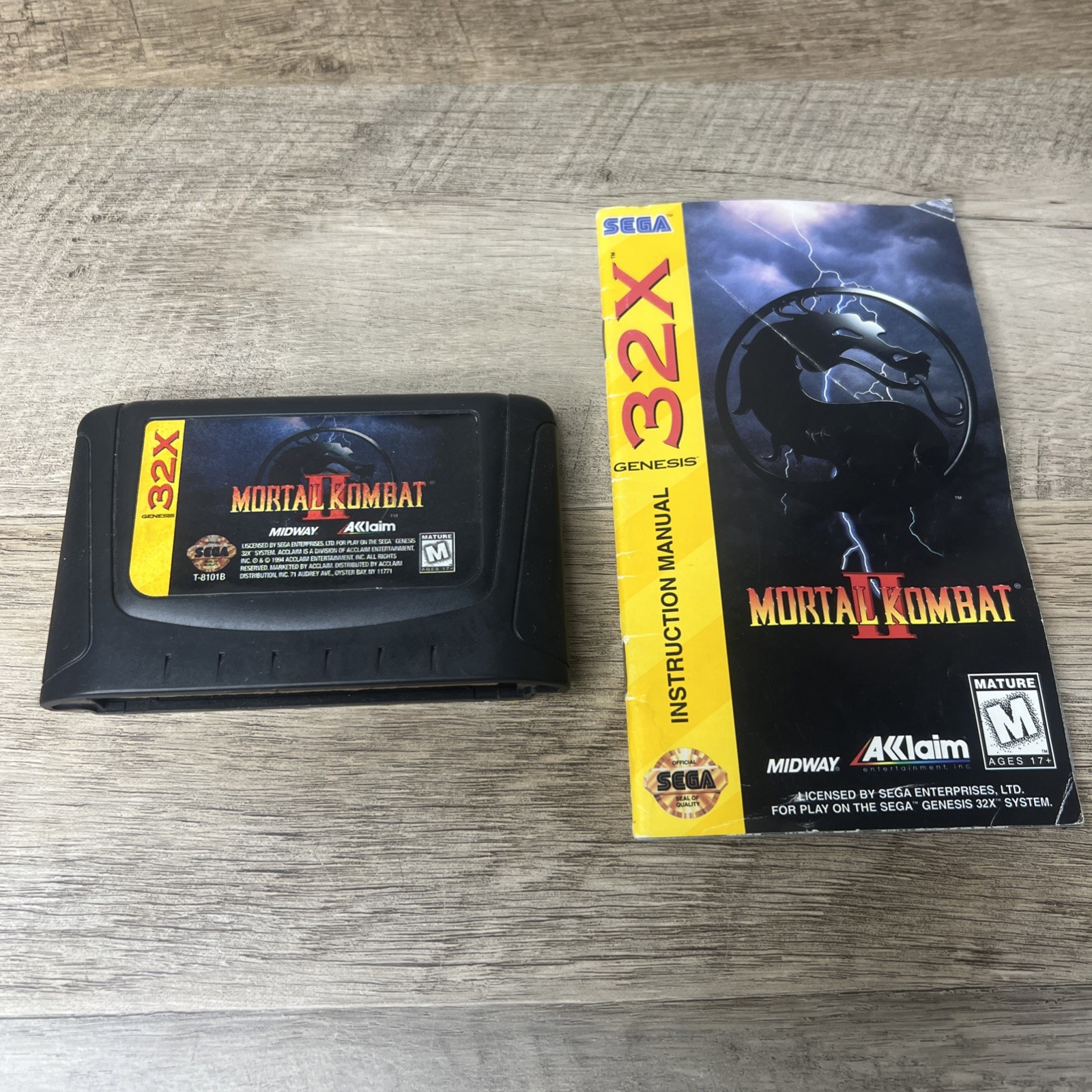 Acclaim Entertainment Mortal Kombat II Sega Genesis 32X Fighting M 1994