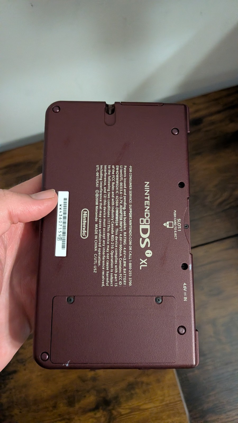 Nintendo DSi XL DS Burgundy Wine Red Console System Tested NO charger