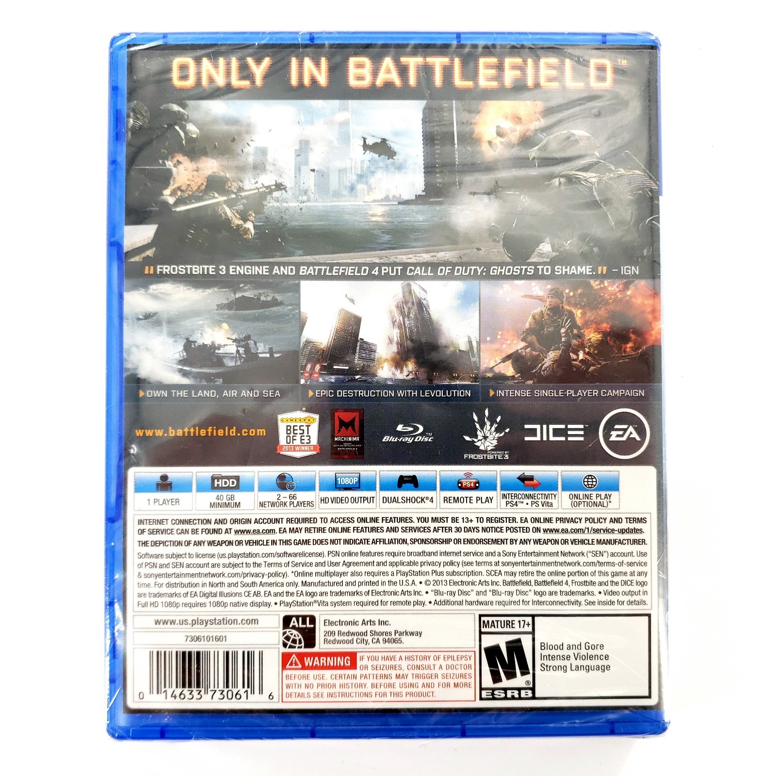 Battlefield 4 (Sony PlayStation 4, 2013) Loose Disc Inside Brand New Sealed