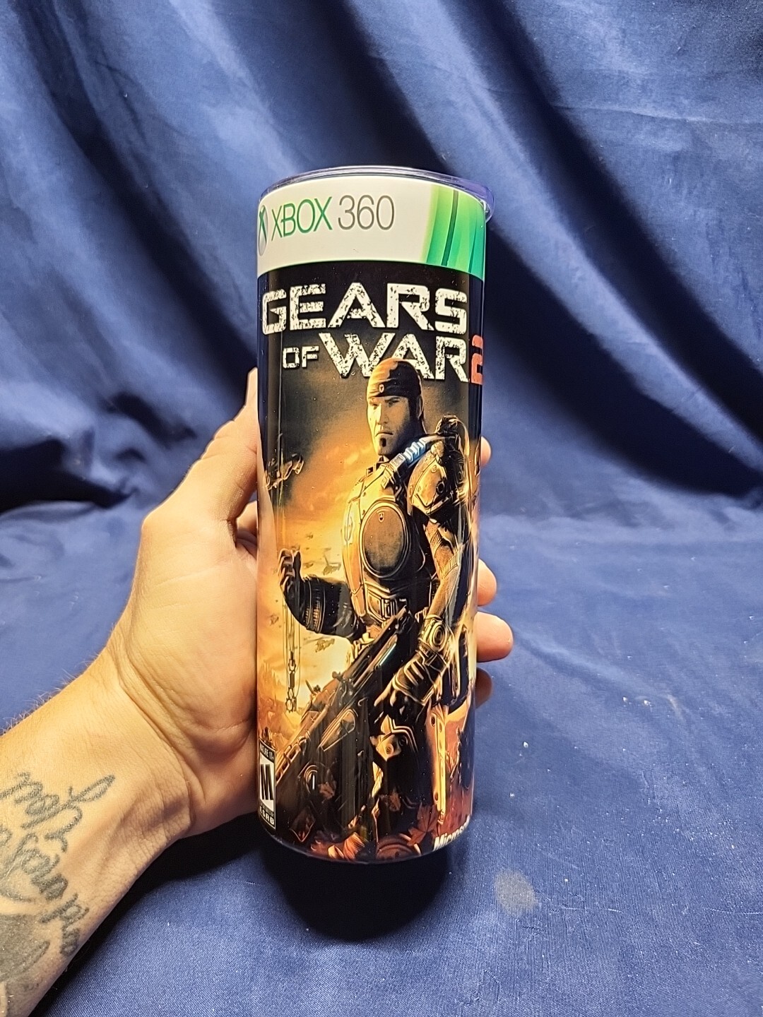 Gears of War 2 (Microsoft Xbox 360, 2008) Artwork 20oz Sublimation Tumbler