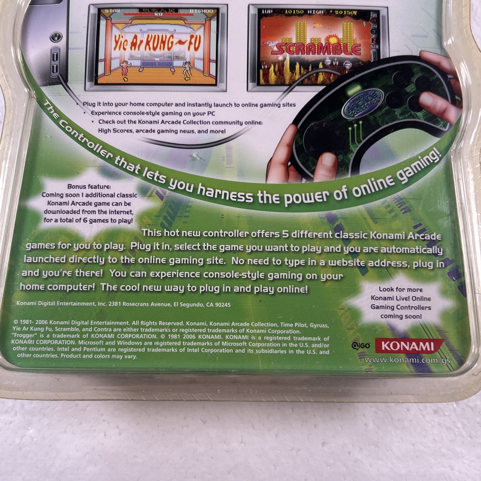 Konami Live Online Video Game Controller Arcade Collection Contra Gyruss NEW