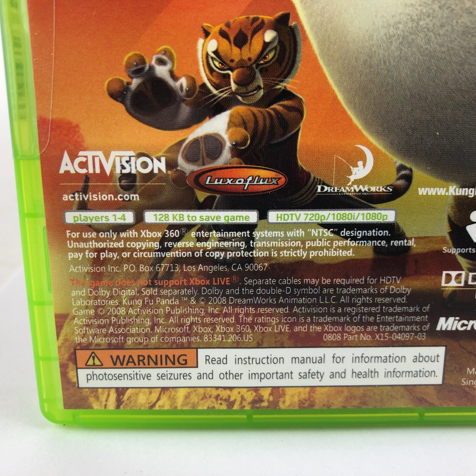Xbox 360 Lego Indiana Jones: The Original Adventures & Kung Fu Panda NEW SEALED!