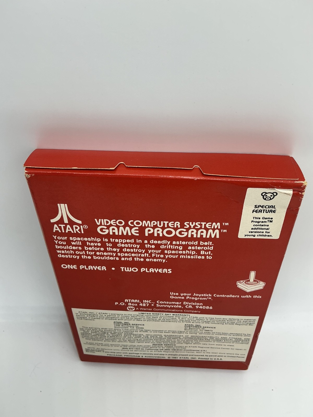 VINTAGE *NEW* Atari 2600: Asteroids 1981) CX2649 Early Print Box SEARS