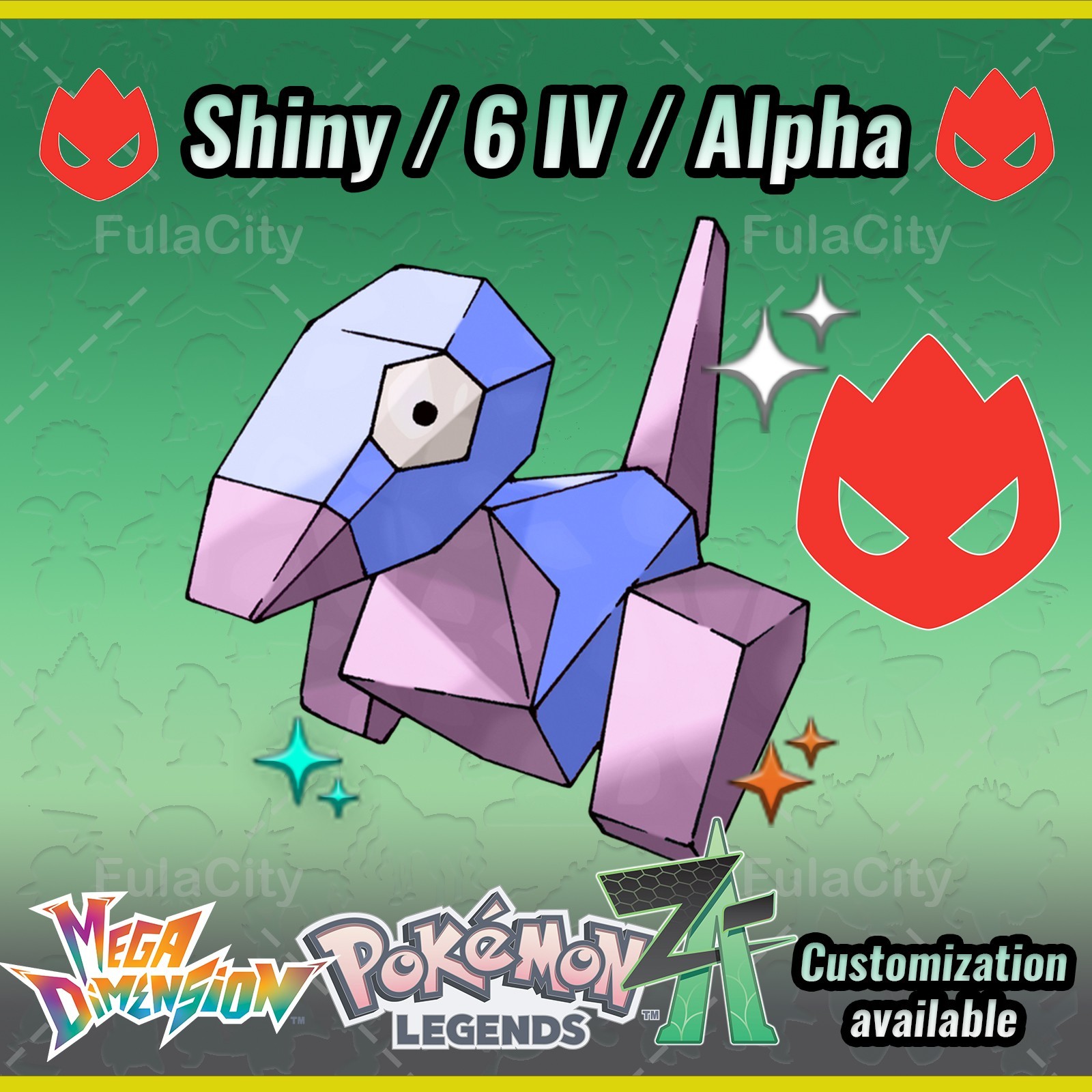 Porygon ❗❗❗ Alpha Shiny ❗❗❗ Pokemon Legends ZA ⚫ 6 IV 🟢 @ Any item