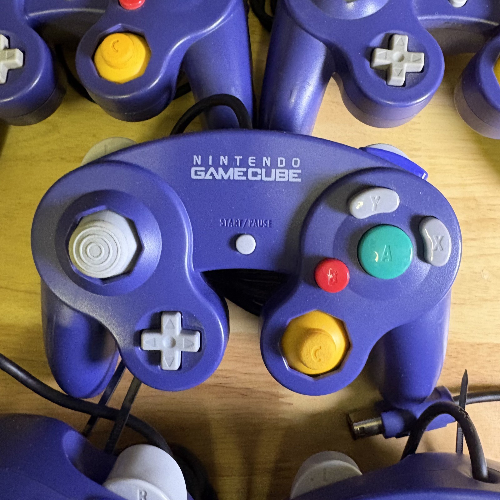 Lot 5 Nintendo Gamecube Indigo Controller OEM DOL-003 Purple UNTESTED PARTS