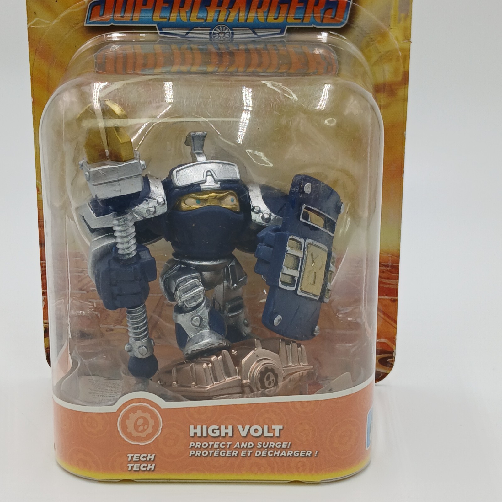 Skylanders Super Chargers High Volt Tech Figure Protect Surge BOX FLAWS READ