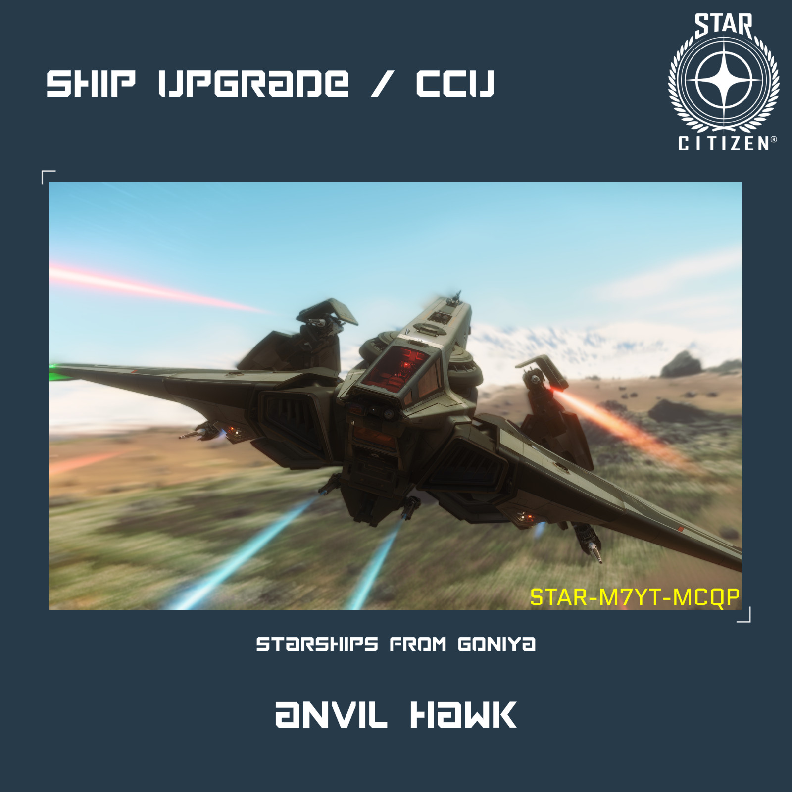 STAR CITIZEN – ANVIL HAWK UPGRADE – (CCU)