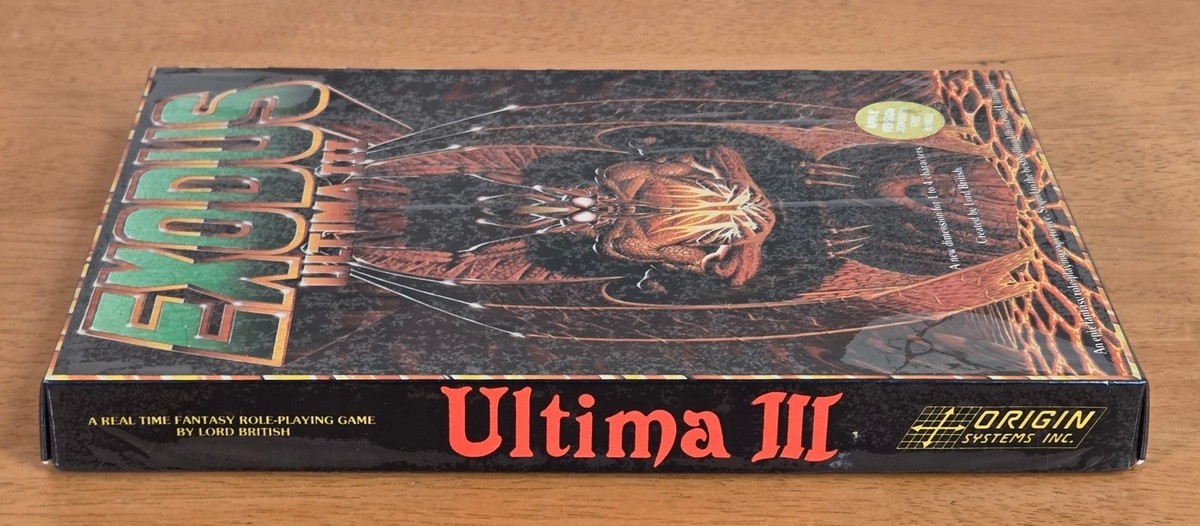 Ultima III Exodus Apple Big Box Game 5.25″ Complete CIB Cloth Map 1983 Glossy