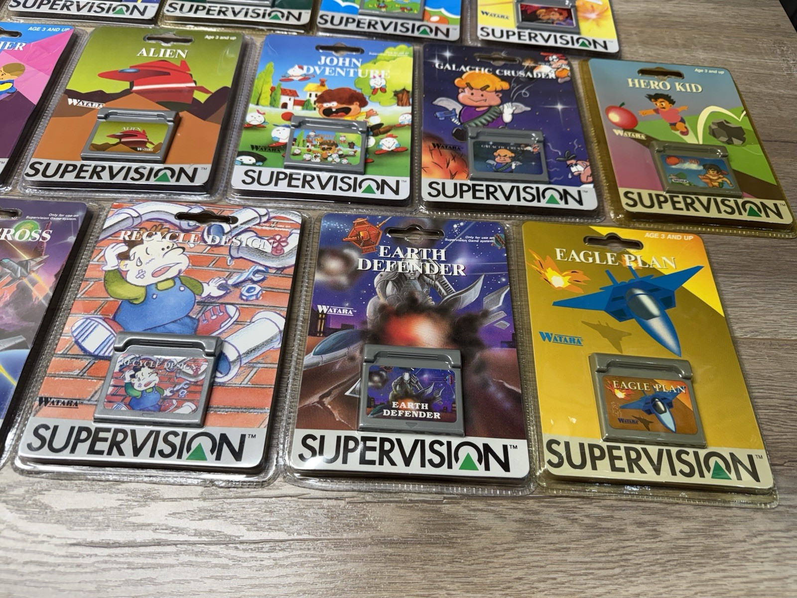 Rare Vintage Watara Supervision Handheld Console New Sealed Games Lot Of 25 NIB