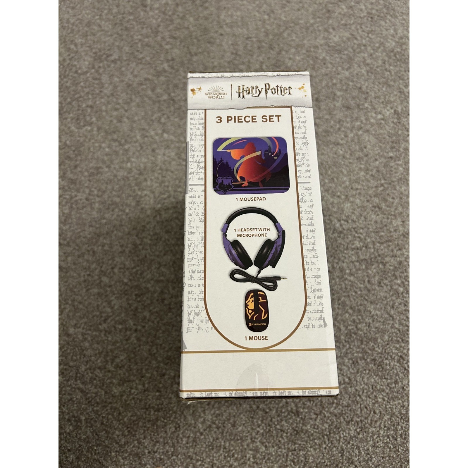 Harry Potter Gaming Set Unisex OS Multi New Gryffindor Headset Mouse Mousepad