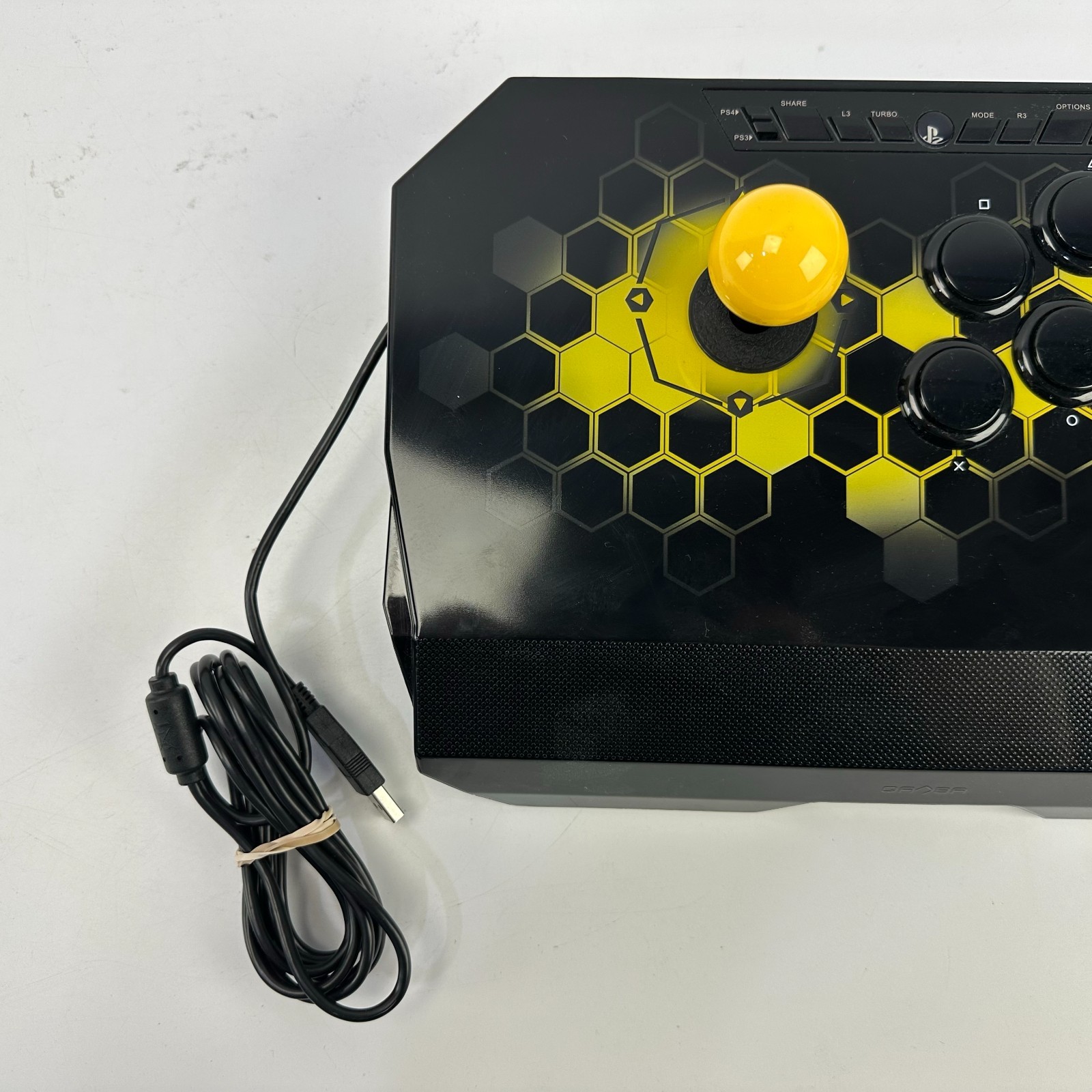Qanba Drone Arcade Joystick Black/Yellow US Wired for PlayStation PS3/PS4 Works