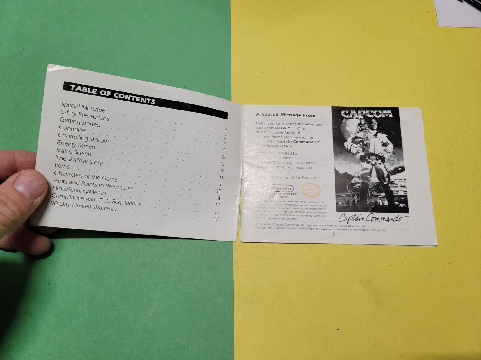 Authentic Nintendo NES Instruction Manual Only Willow Book