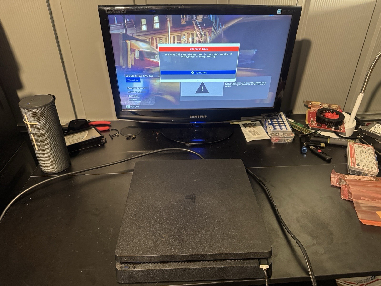 Sony PlayStation 4 Slim 1TB Console – Jet Black Console Only. Tested And Works