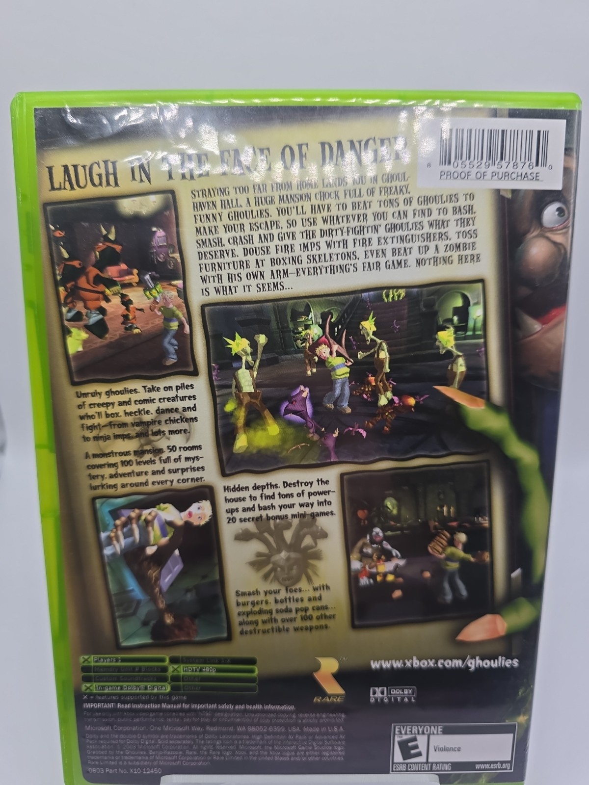 Grabbed by the Ghoulies (Microsoft Xbox, 2003) Cib