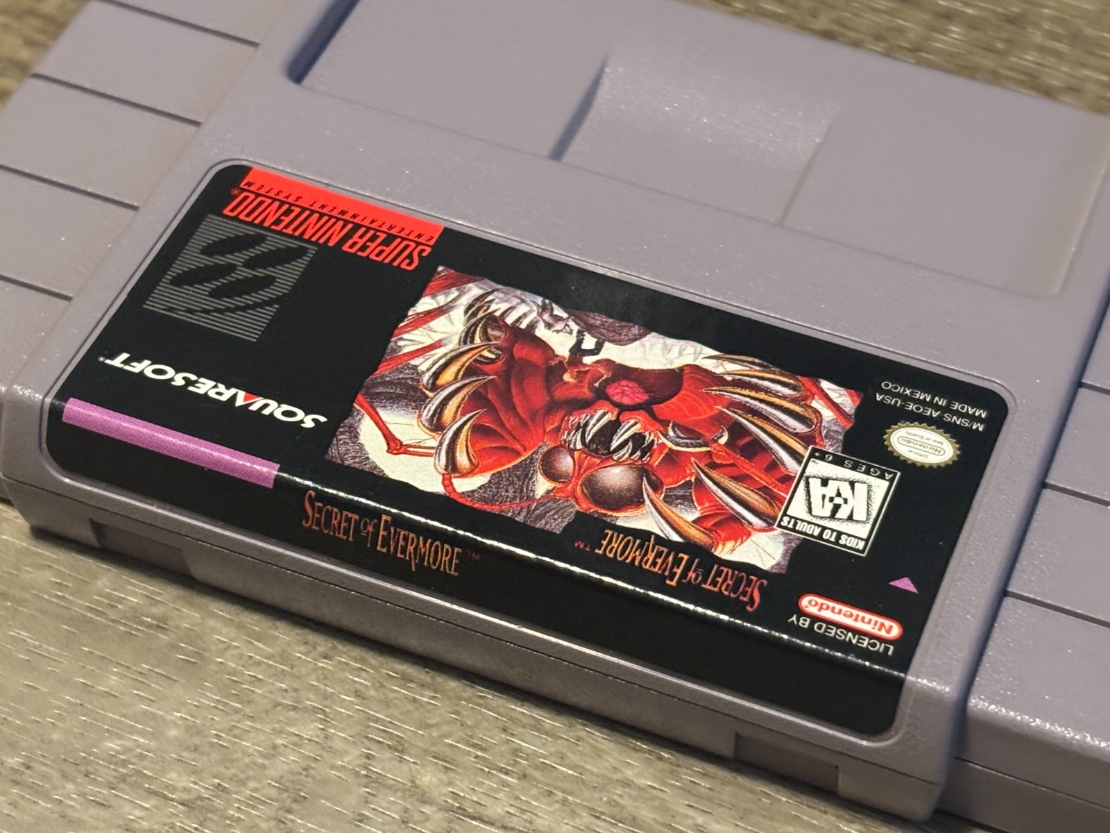 Secret of Evermore Super Nintendo Snes Cleaned Tested Authentic Excellent Shape