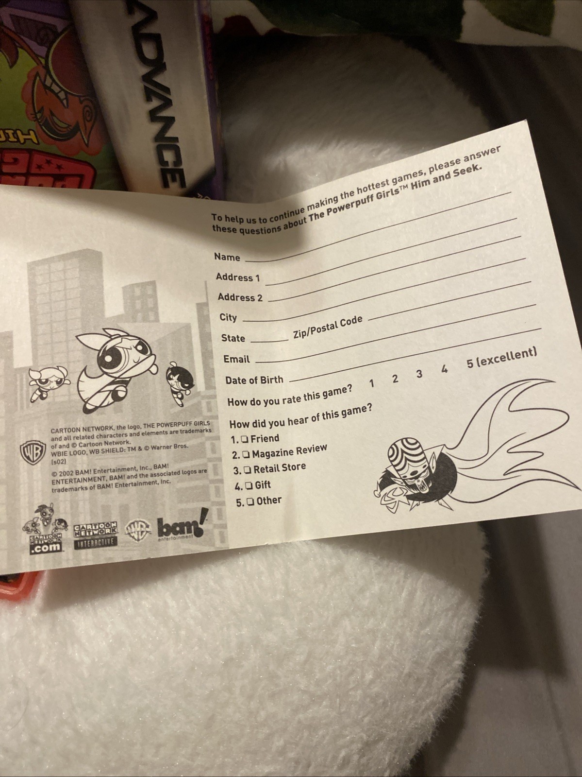 The Powerpuff Girls: Him And Seek (2002) Nintendo Game Boy Advance CIB+ Tested