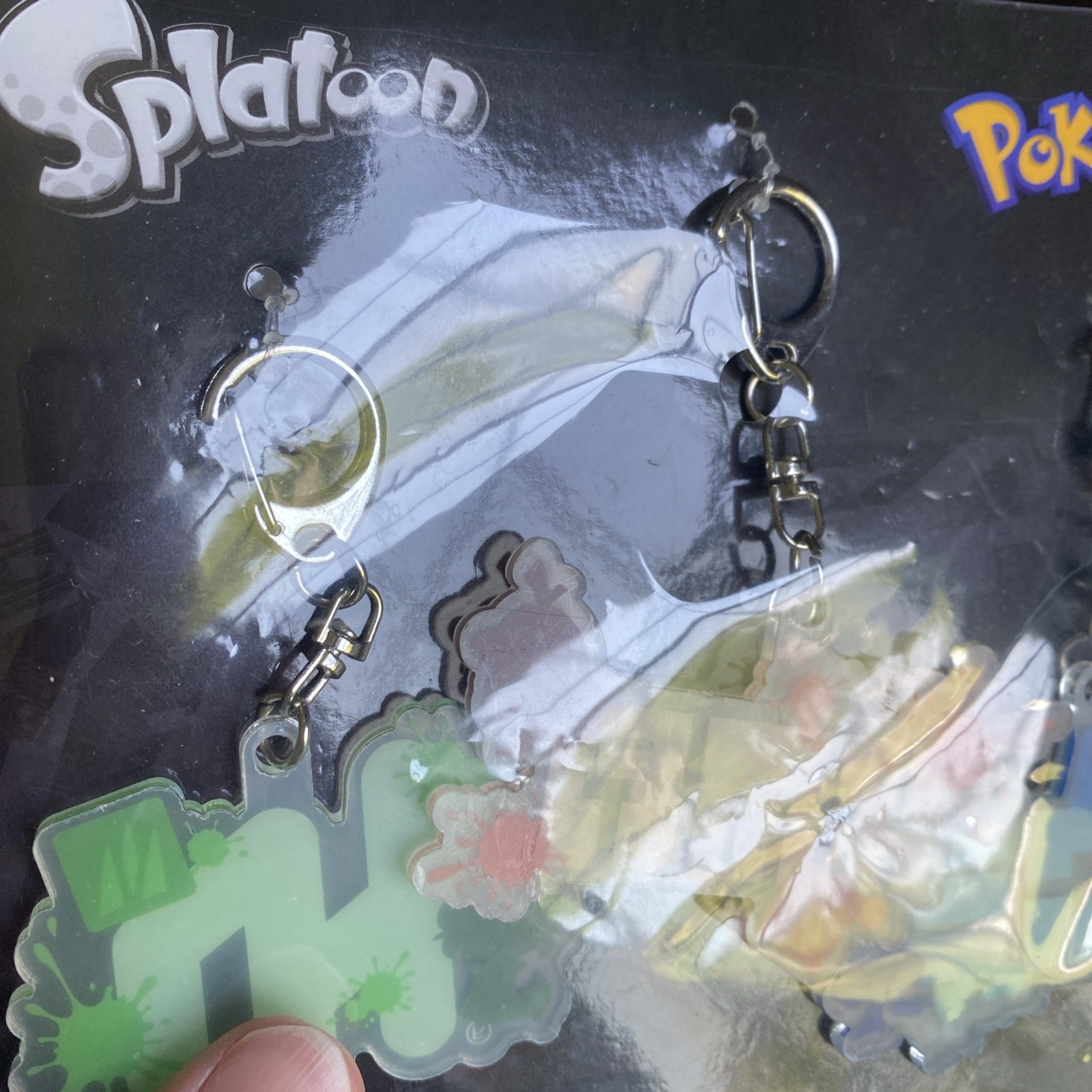 Splatoon x Pokemon My Nintendo Rewards Promo Keychain/Backpack Clip Set *NEW*