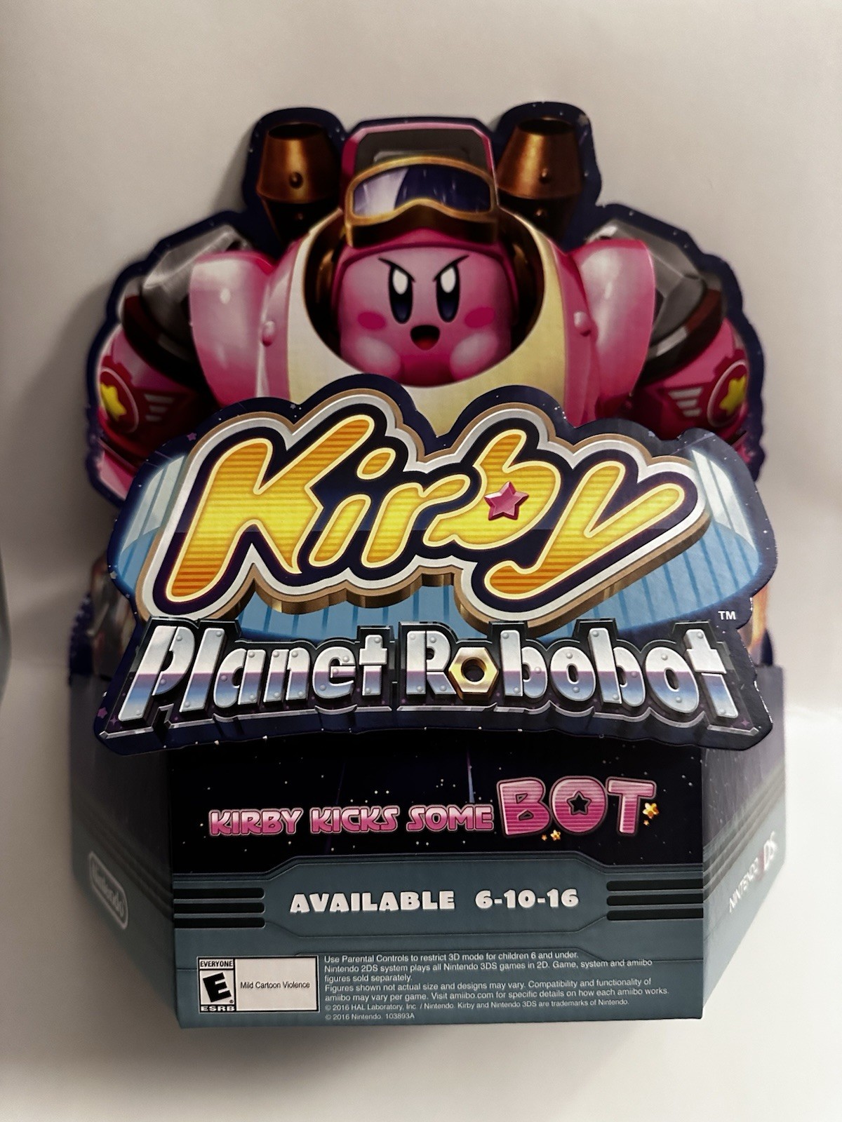 Kirby Planet RoboBot Promo Store Counter Display Standee Nintendo 3ds