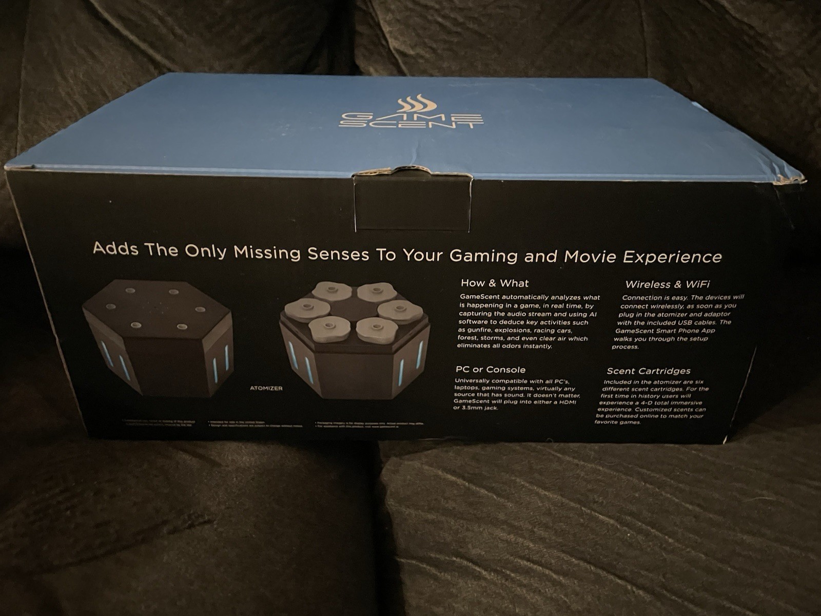 GameScent AI Scent Atomizer For All Video Game Consoles w/ 6 Scents