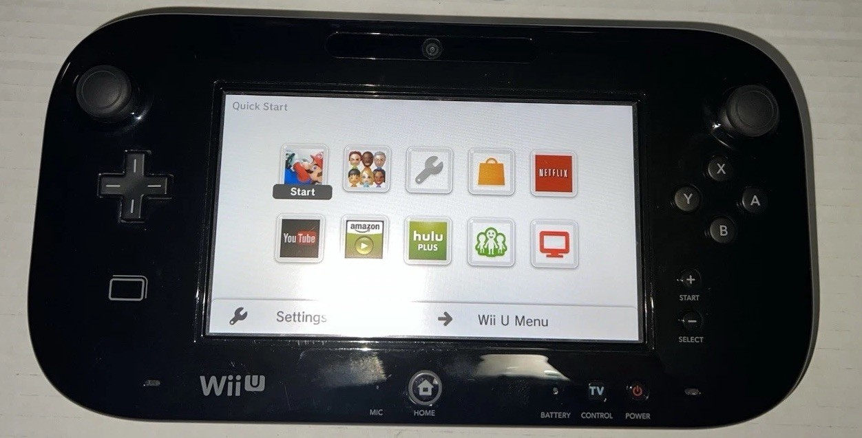 Nintendo Wii U Gamepad Only No Console WUP-010 Black – Tested Works + Charger