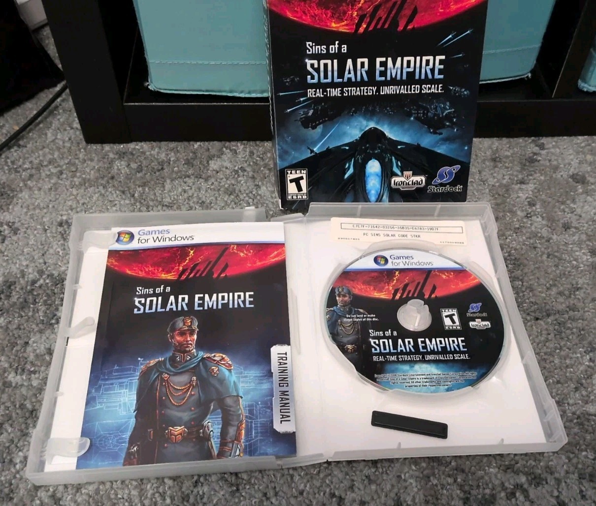 Sins of a Solar Empire PC DVD With Manual & Cardboard Foldout Cover Over Case
