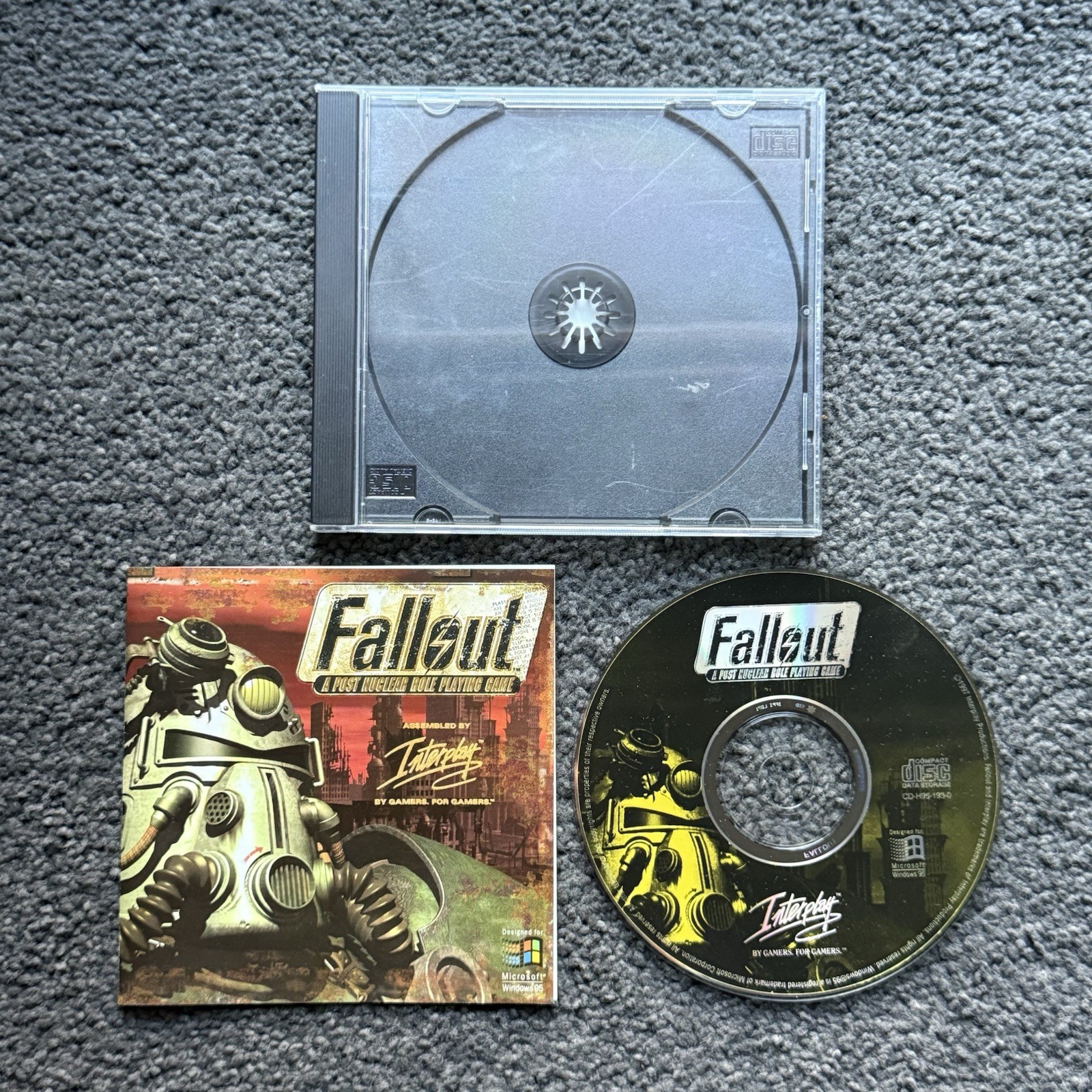 Fallout 1 (PC Windows) Interplay RPG CD-ROM Original Jewel Case 1997 RARE