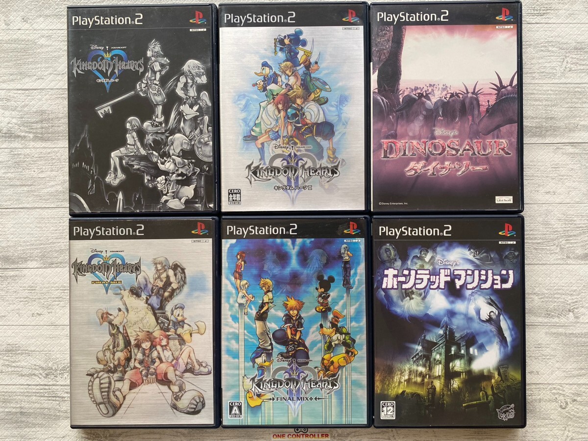 SONY PS2 Kingdom Hearts ⅠⅡ & Final Mix & Dinosaur & Haunted mansion from Japan