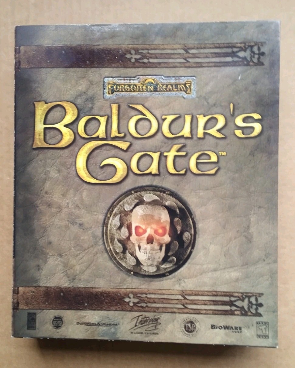 BALDUR’S GATE 1 ~1998 Interplay PC Win 95 Ed. in Big Box (5 CDs/Docs/Map) *Nice