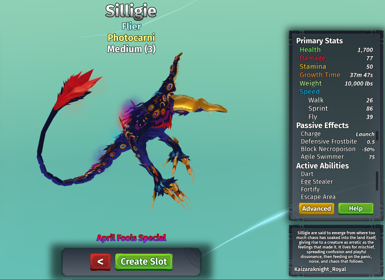 Silligie Species | Creatures of Sonaria | Roblox