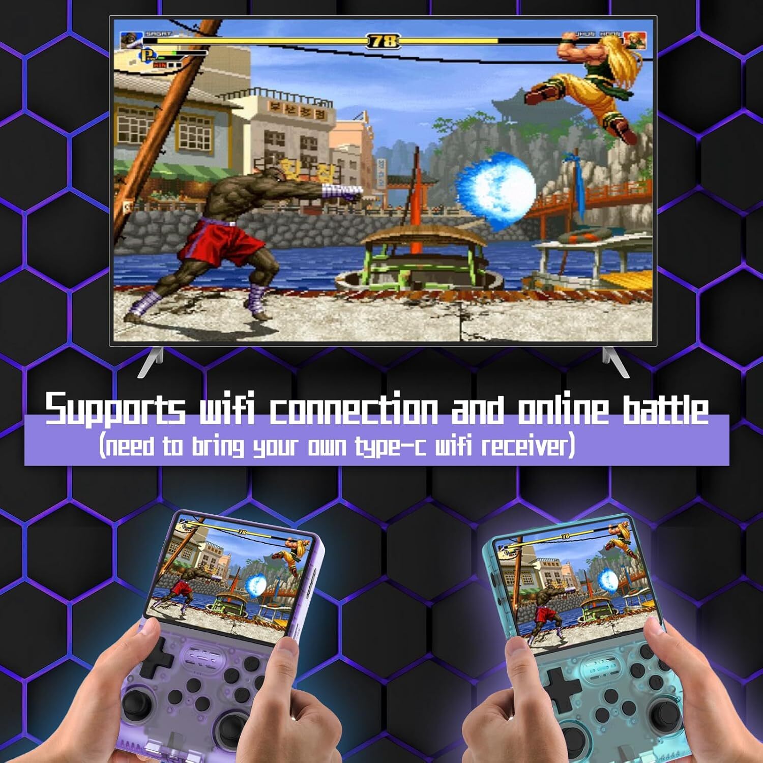 R36S Retro Handheld Video Game Console Linux System 3.5 Inch IPS Screen