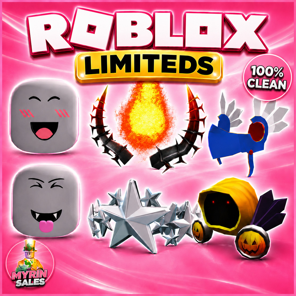 ROBLOX Limiteds 💎 | Faces, Hats & Accessories | Clean & Safe! ✅