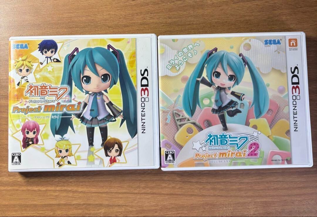 Nintendo 3DS Hatsune Miku Project mirai & Project mirai 2 set Japan