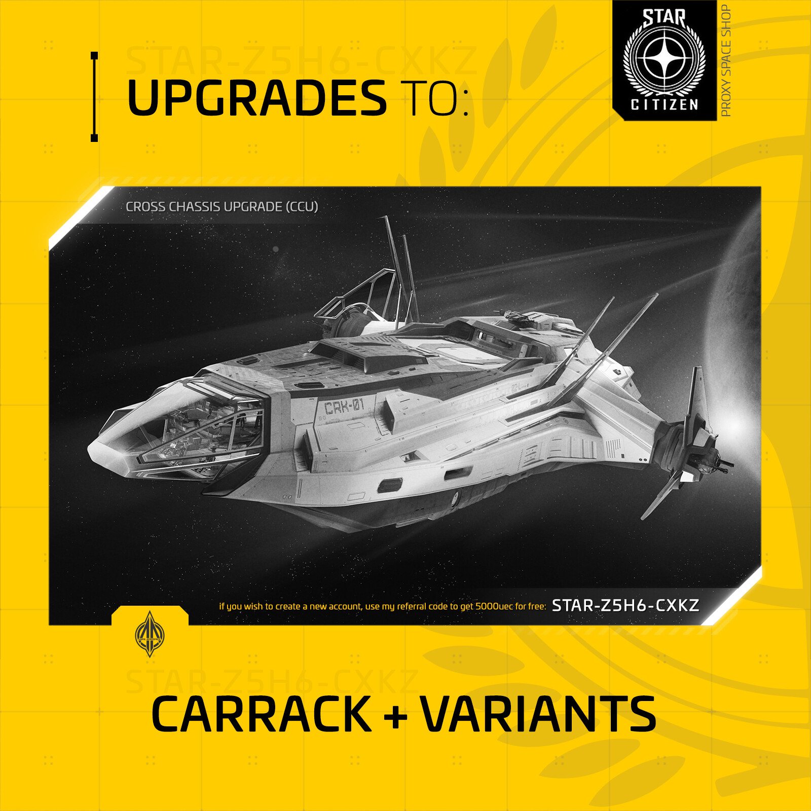 Star Citizen – ANVIL CARRACK + VARIANTS – UPGRADE – (CCU)