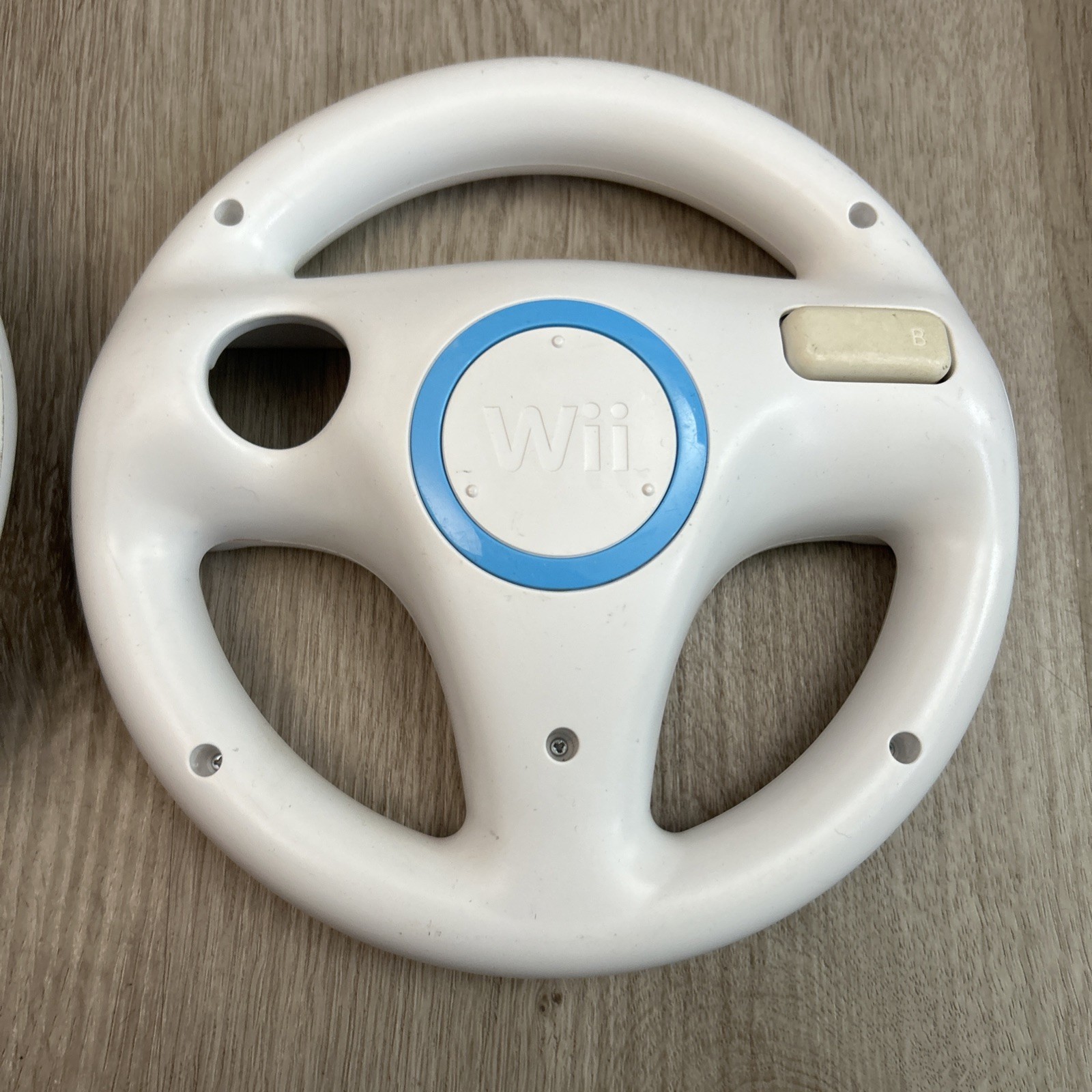 Nintendo Wii Steering Wheel x2 Mario Kart Racing OEM Official White RVL-024