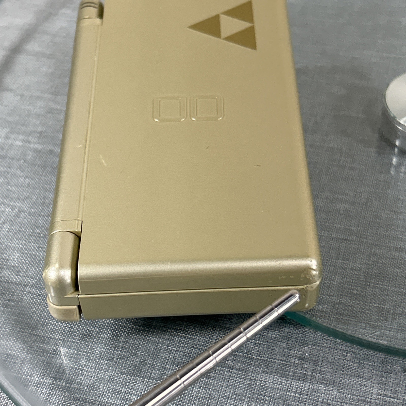 Nintendo DS Lite Gold Zelda Edition Handheld Console w/ Triforce Logo Charger